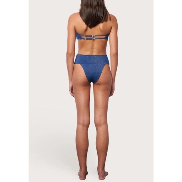 Free People x Toast Signature Banded Waist Bikini Bottom Size XS Sky Blue - Picture 7 of 7